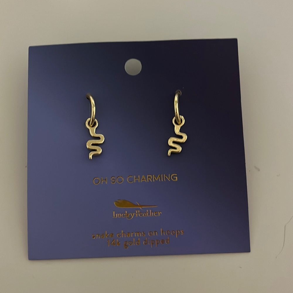 gold snake earrings